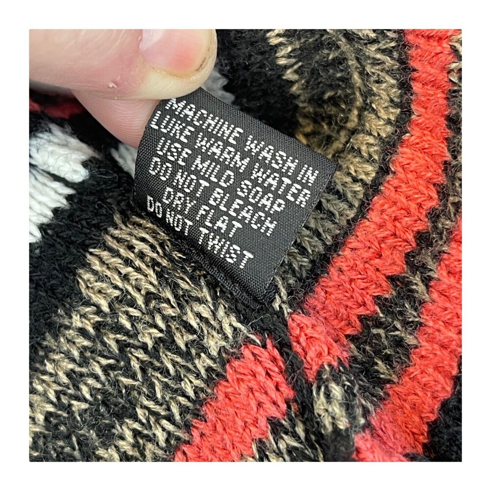 Love By Chesley Cardigan Sweater Women's Medium Multicolor Striped 100% Acrylic - Picture 8 of 8